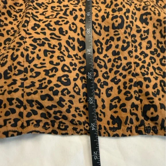 H&M Leopard Print Button Front Cami Dress Size 2 - Picture 5 of 5